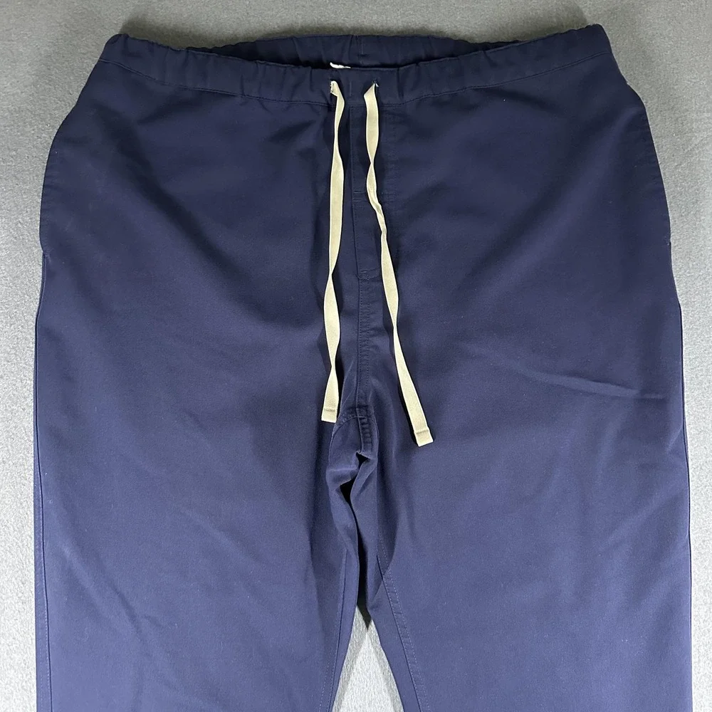 FIGS‎ Technical Collection Pants Mens Large Navy Blue Scrub Drawstring PO 3585